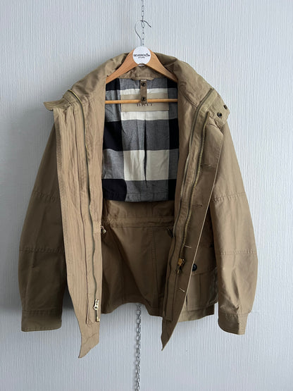 Burberry Brit Camel Cotton Safari Parka Field Jacket