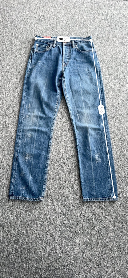 Acne Studios 1997 Blue Crease Denim Pants
