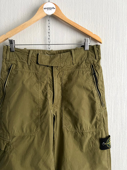 Stone Island Khaki 2010 Loose Cotton Cargo Trousers