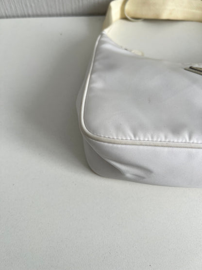 Prada Re-Edition 2000 White Shoulder Bag