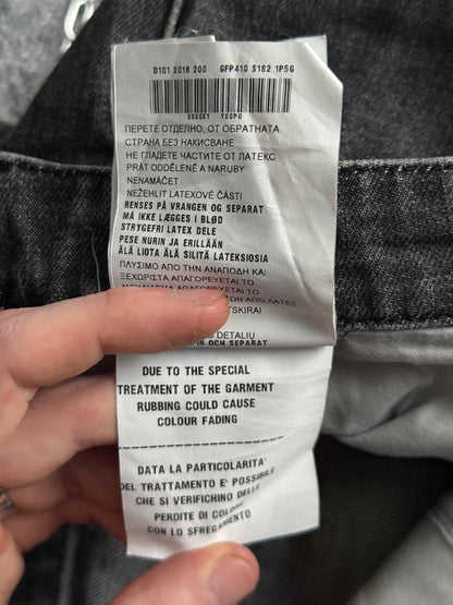 Prada Back Pocket Logo Grey Denim Pants Jeans