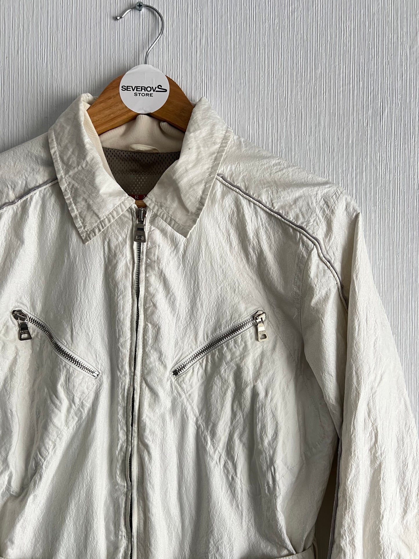 Prada Sport Vintage Red Tab Women's Nylon Jacket