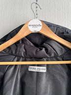 Stone Island AW10 Midnight Blue Leather Bomber Down Jacket