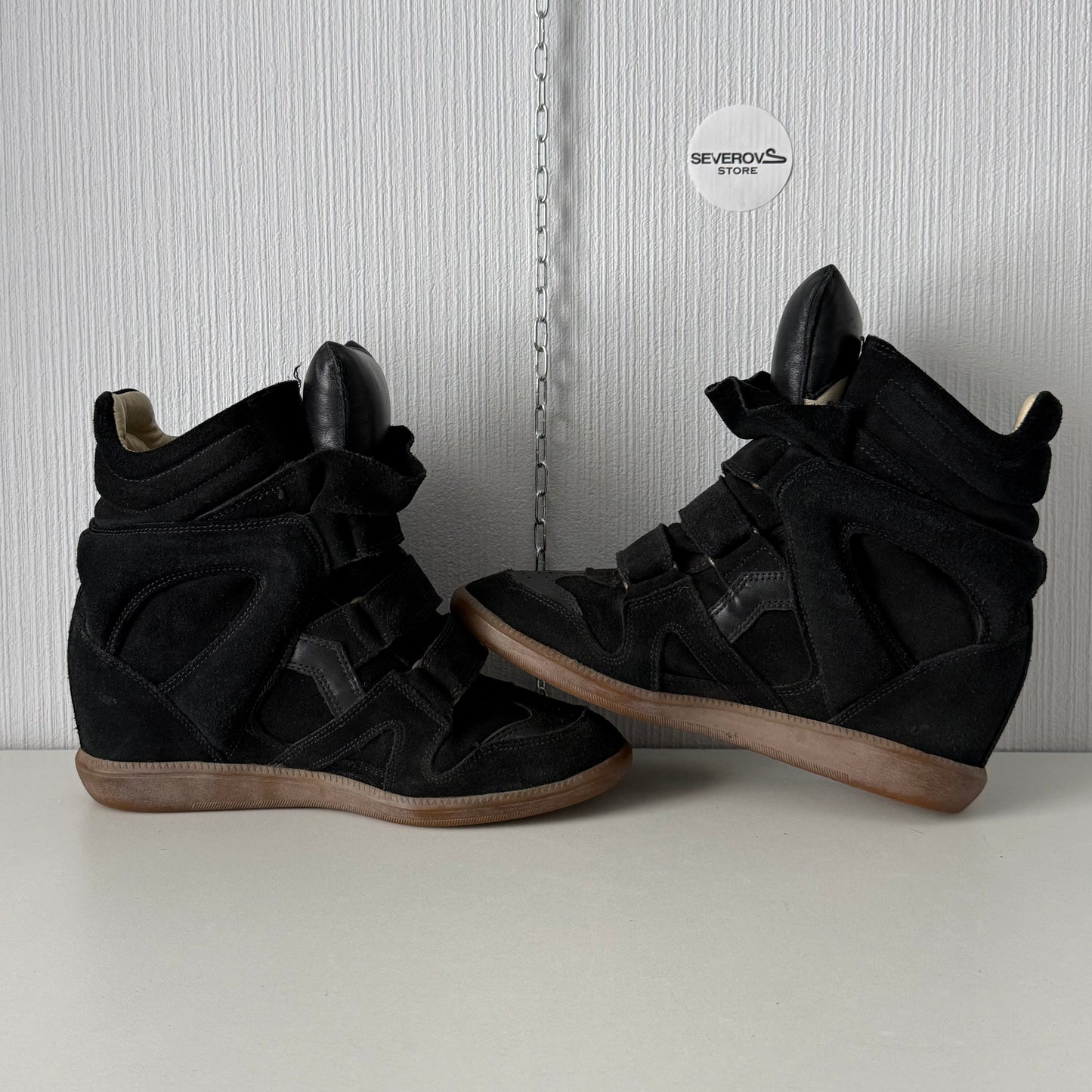 Isabel Marant Bekett Black Suede Leather Trainers