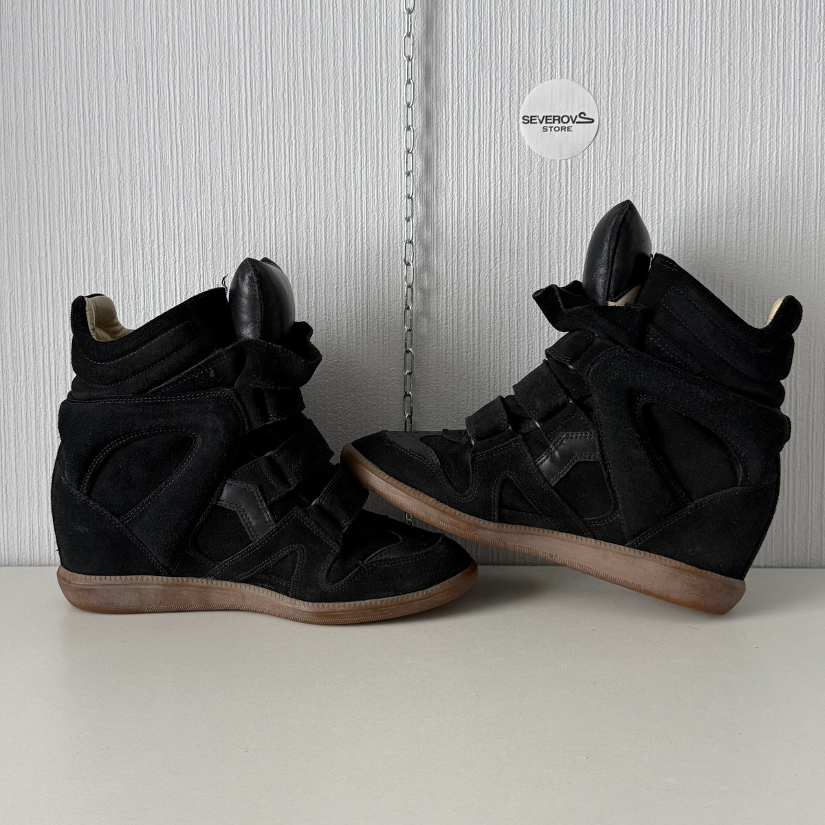 Isabel Marant Bekett Black Suede Leather Trainers