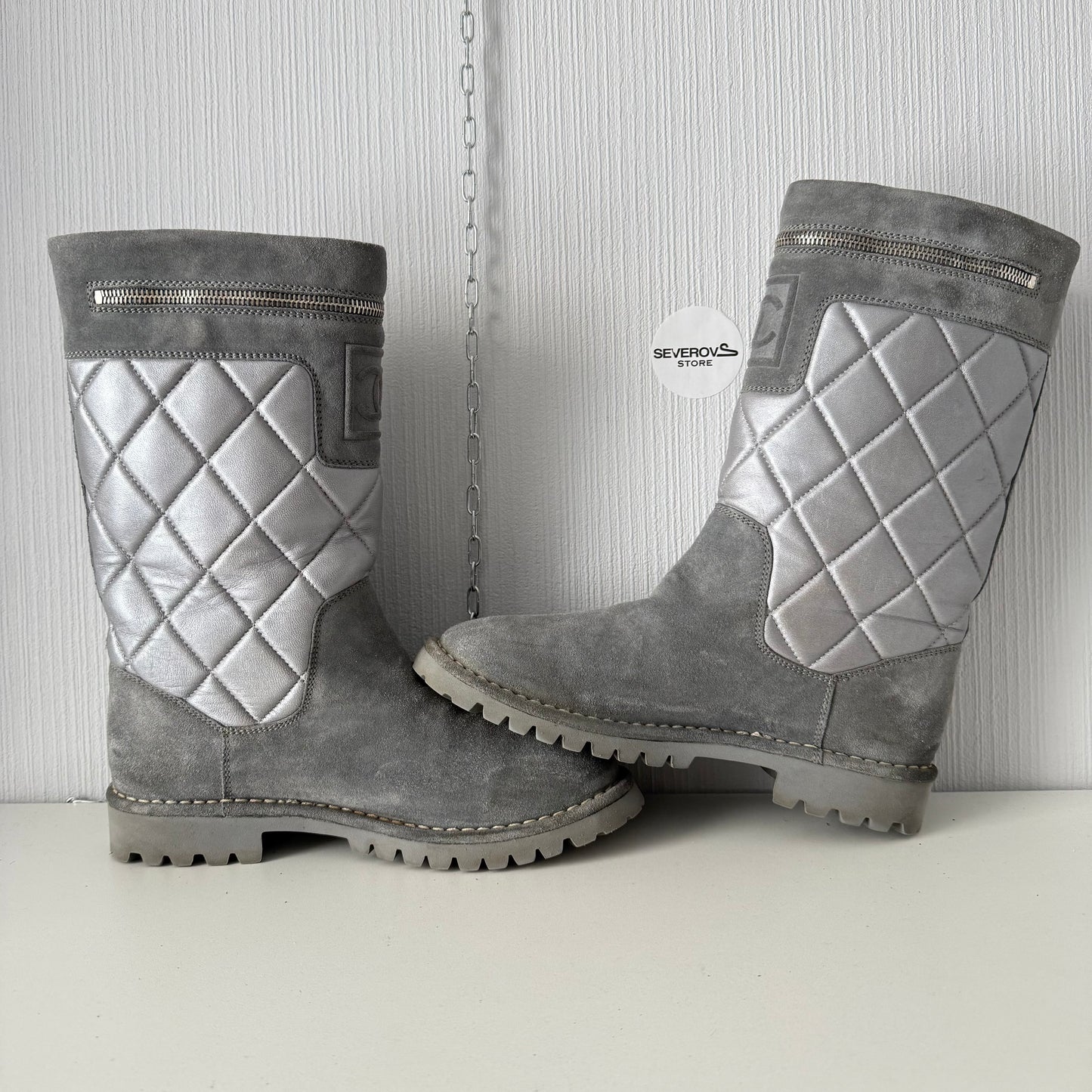 Chanel Black Suede Leather Coco Cocoon Boots by Karl Lagerfeld