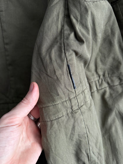 Saint Laurent Olive Green Cotton Jacket Womens Parka