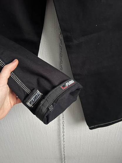 Fubu Contrast Stitched Loose Fit Carpenter Mens Denim Pants