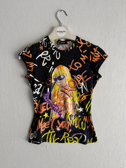 Gianni Versace Iconic Donatella Grafitti Vintage T-shirt