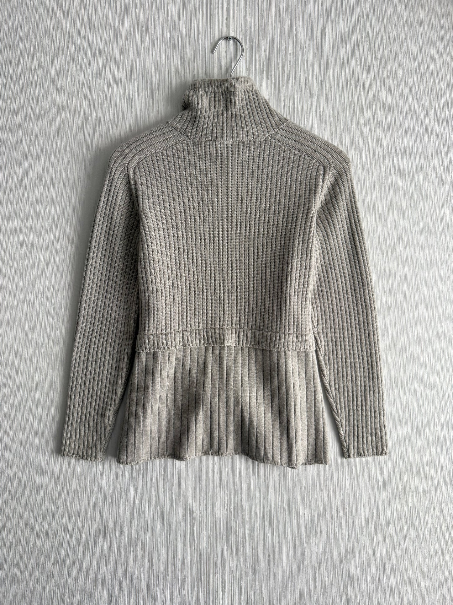Loro Piana Cashmere Suit Rib Belted Turtleneck and Pants