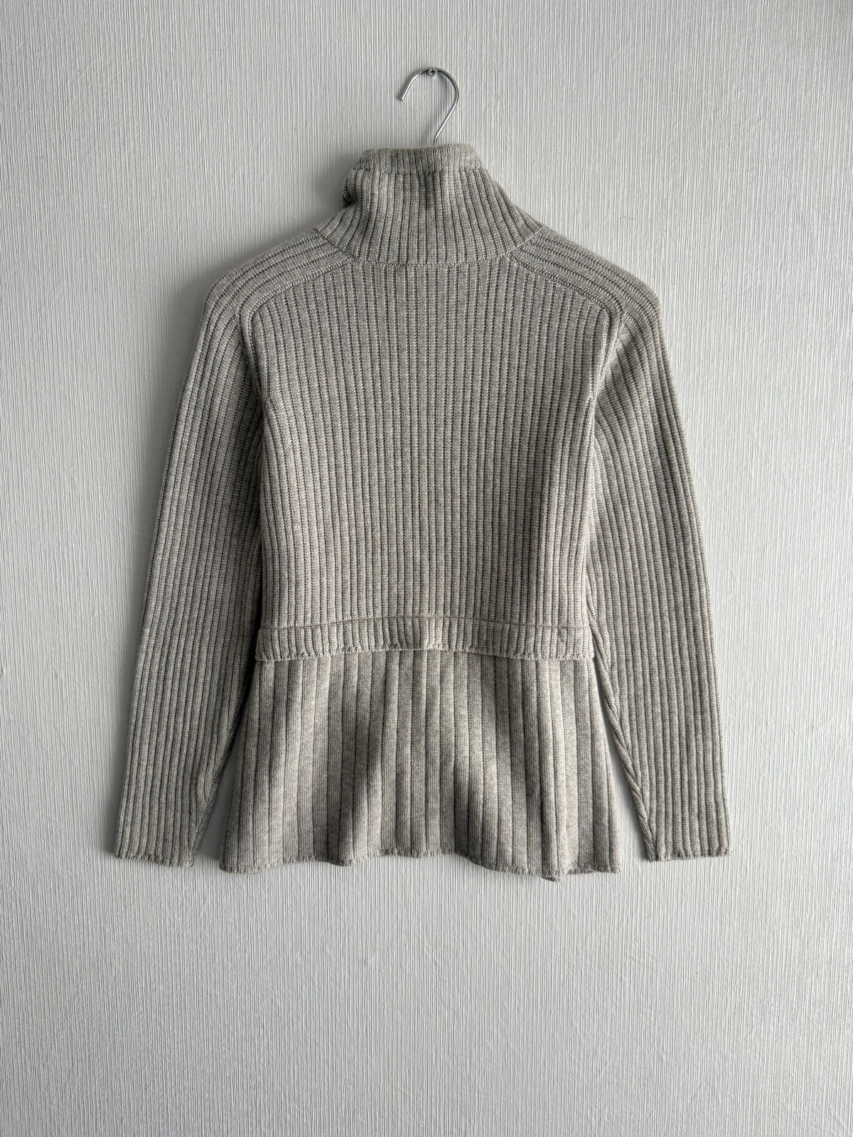 Loro Piana Cashmere Suit Rib Belted Turtleneck and Pants