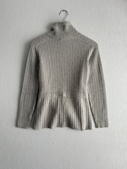 Loro Piana Cashmere Suit Rib Belted Turtleneck and Pants