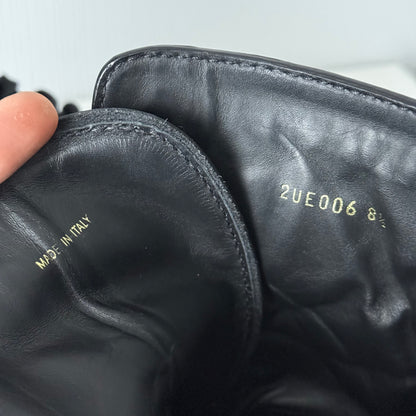 Prada Men's Black Leather Combat Boots