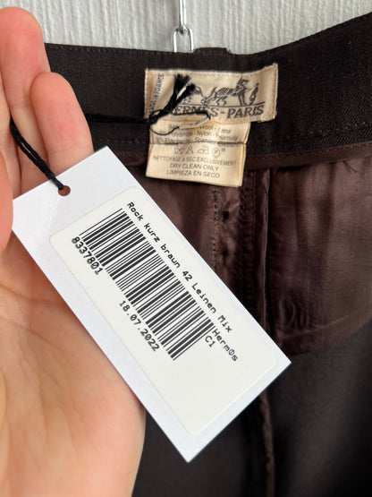 Hermes by Maison Margiela H Button Wool Skirt