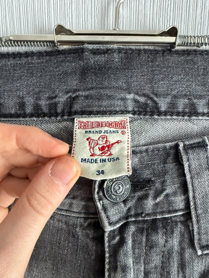 True Religion Vintage Grey Straight Jeans