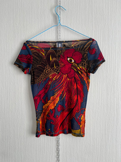 Vintage JPG Jean Paul Gaultier Mesh Top Womans Shirt