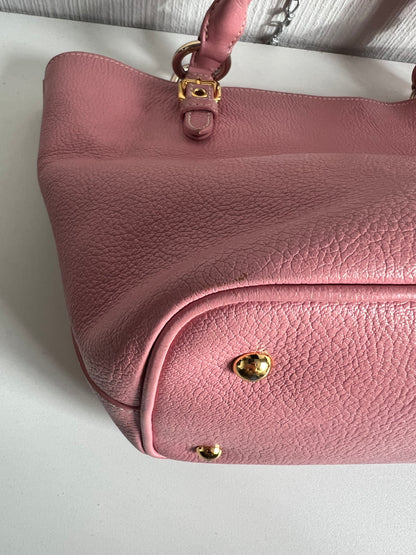 Miu Miu Tote Pink Leather Handbag Bag