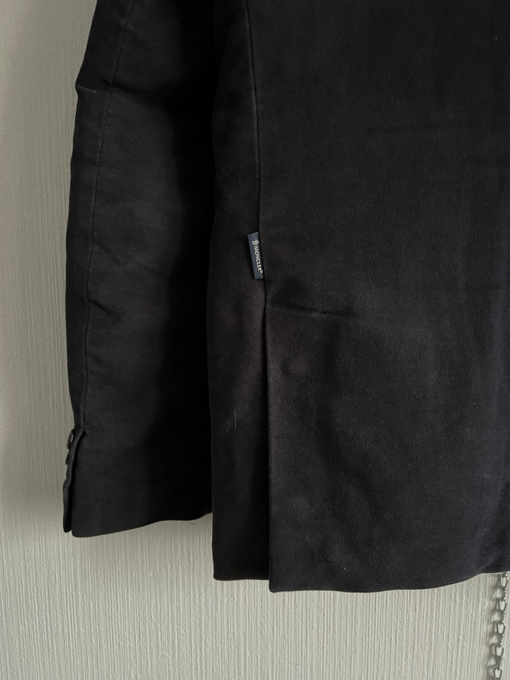 Moncler Claude Black Cotton Down Blazer Mens Jacket