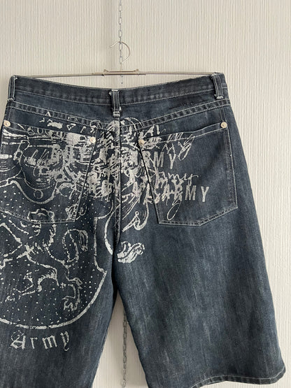 Royal Army Vintage Denim Baggy Shorts