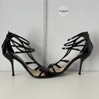 Dior Black Patent Leather Double Strap Sandals
