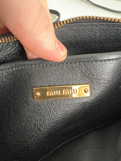 Miu Miu Black Leather Crossbody Bag