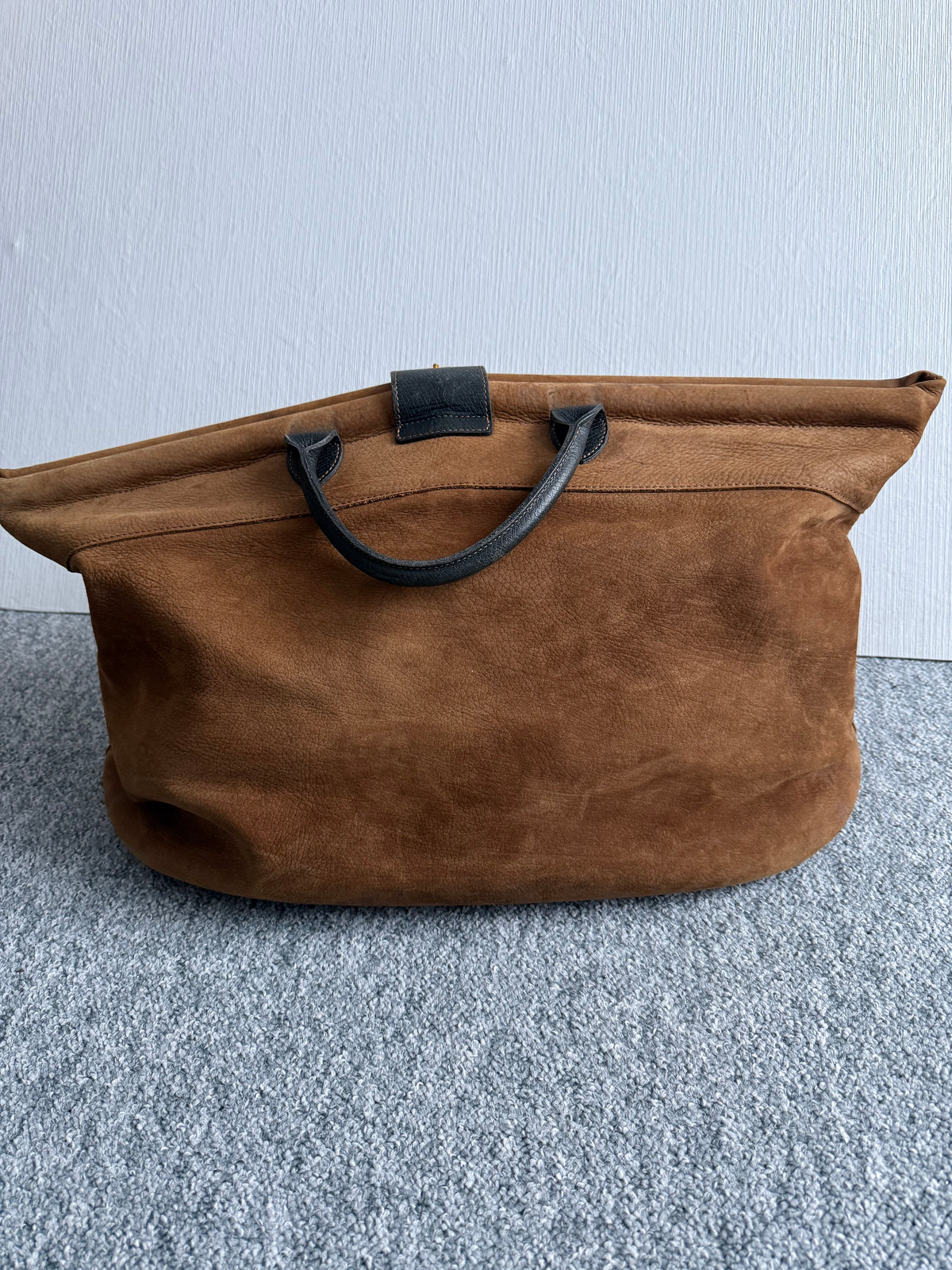 Longchamp Camel Suede Leather Bag