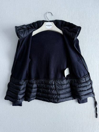 Moncler Maglia Down Cardigan in Navy Blue