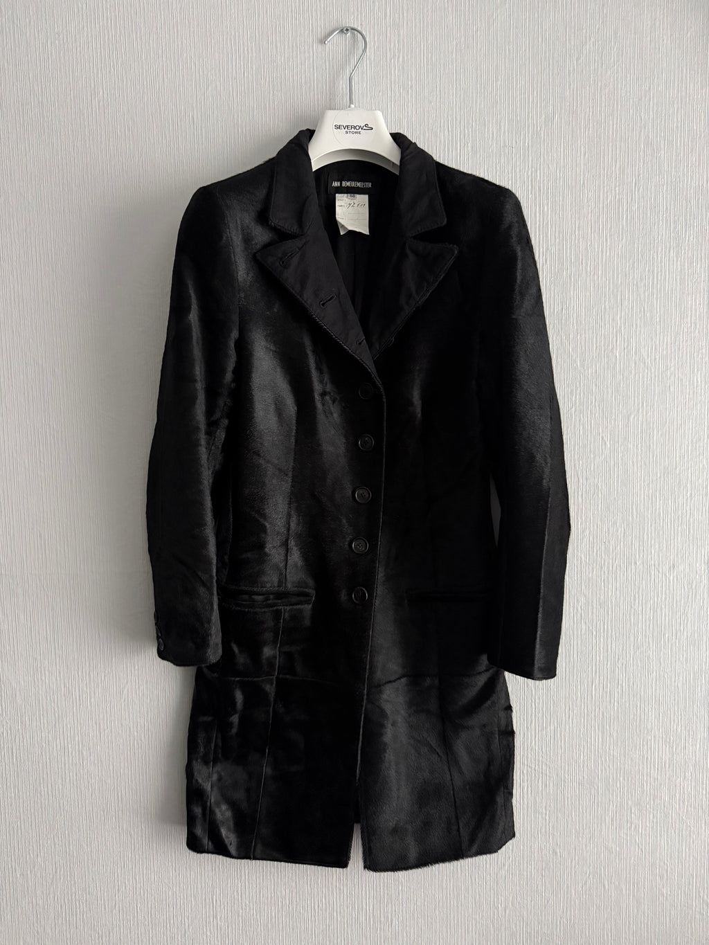 Ann Demeulemeester F/W 2004 Runway Sample Ponyhair Coat