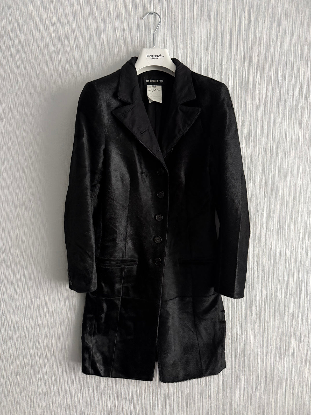 Ann Demeulemeester F/W 2004 Runway Sample Ponyhair Coat