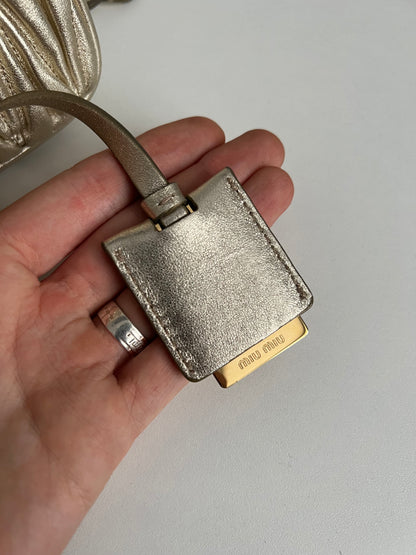 Miu Miu Arcadie Matelassé Nappa Leather Bag in Purite