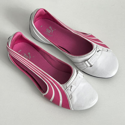 Puma Pink White Vintage Ballet Flats