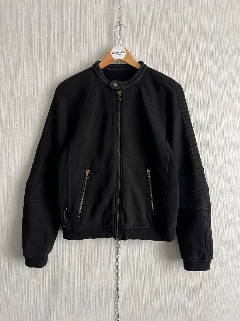 Prada Black Cotton Bomber Jacket