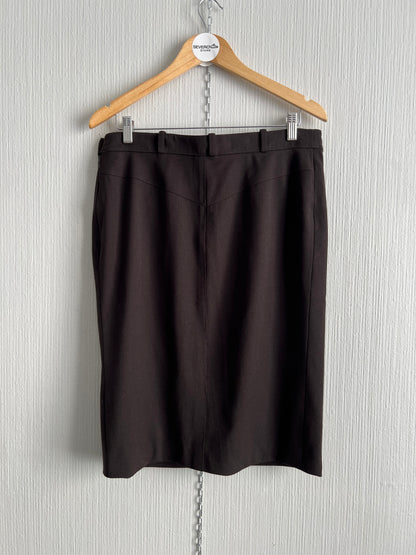 Hermes by Maison Margiela H Button Wool Skirt