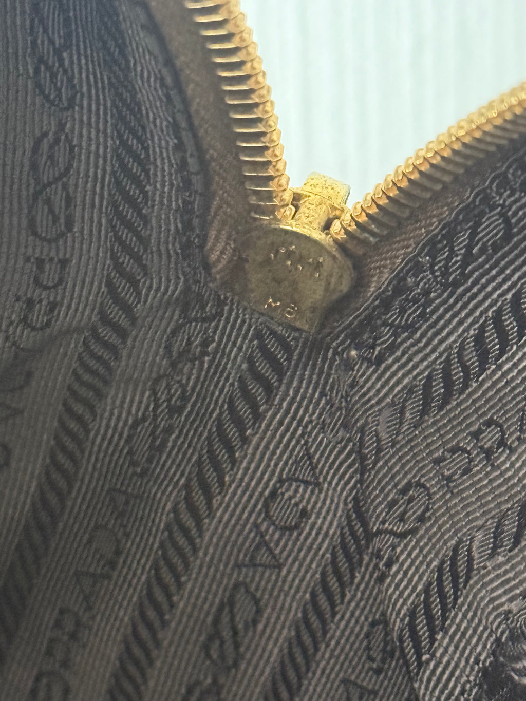 Prada Gold Saffiano Leather Top Handle Bowling Bag