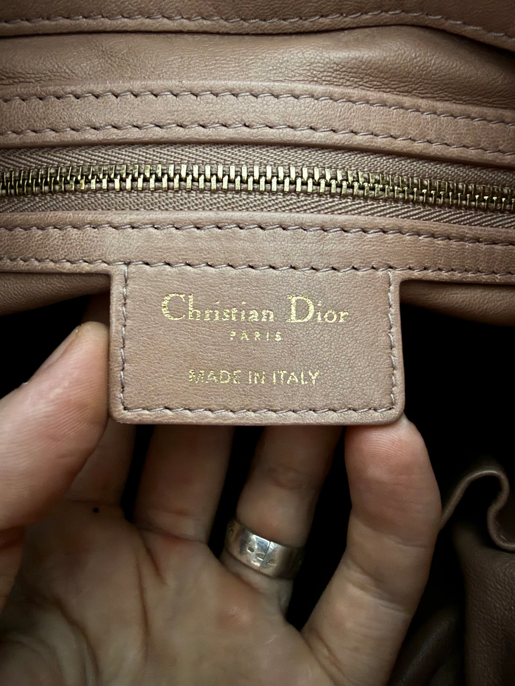 Christian Dior Libertine Large Lambskin Shoulder Hobo Bag