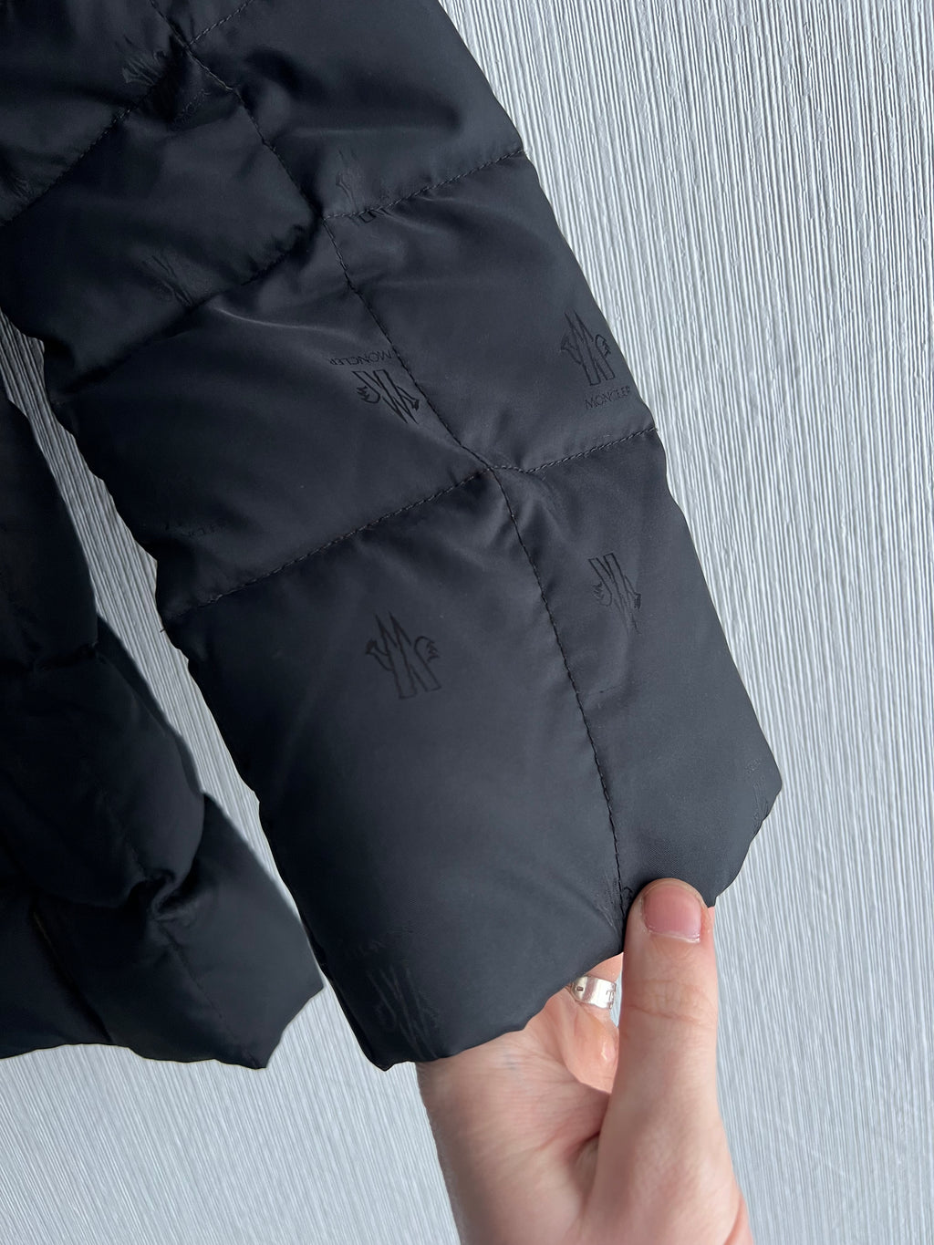 Moncler Multilogo Monogram Quilted Down Jacket