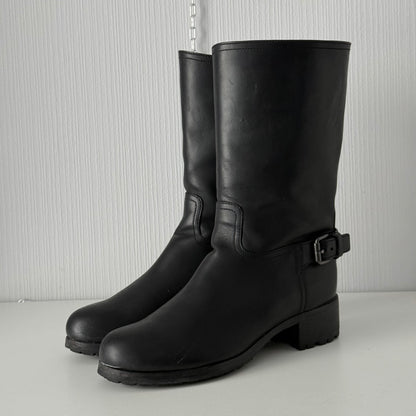 Prada Leather Moto Boots