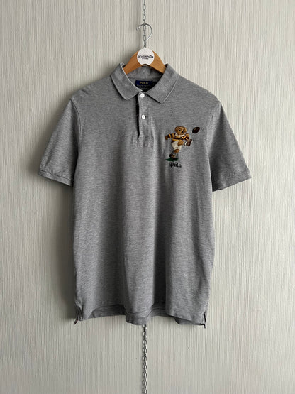 Polo Ralph Lauren Kicker Bear Grey Cotton Polo T-shirt