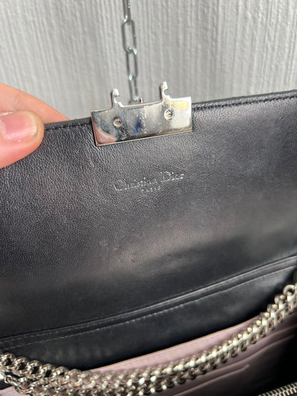 Christian Dior Black Cannage Quilted Miss Dior Clutch Bag