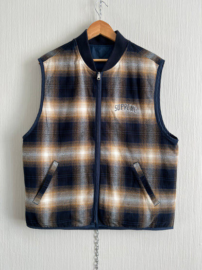 Supreme Reversible Shadow Plaid Mens Vest