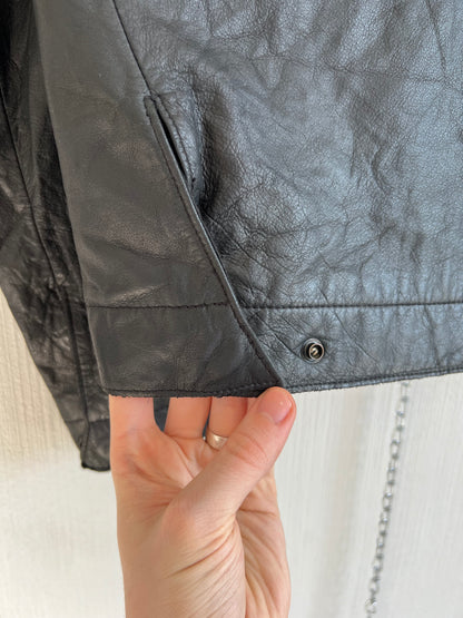 Levi’s Asymmetrical Crinkled Real Leather Jacket