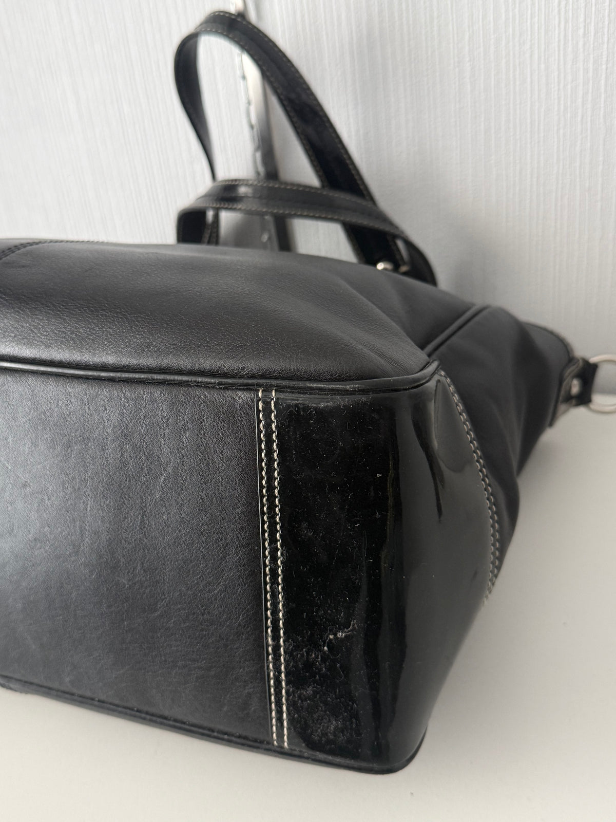 Coach Laura Black Leather Tote Bag