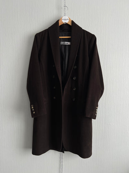 Jil Sander Vintage Cashmere Wool Blend Brown Coat