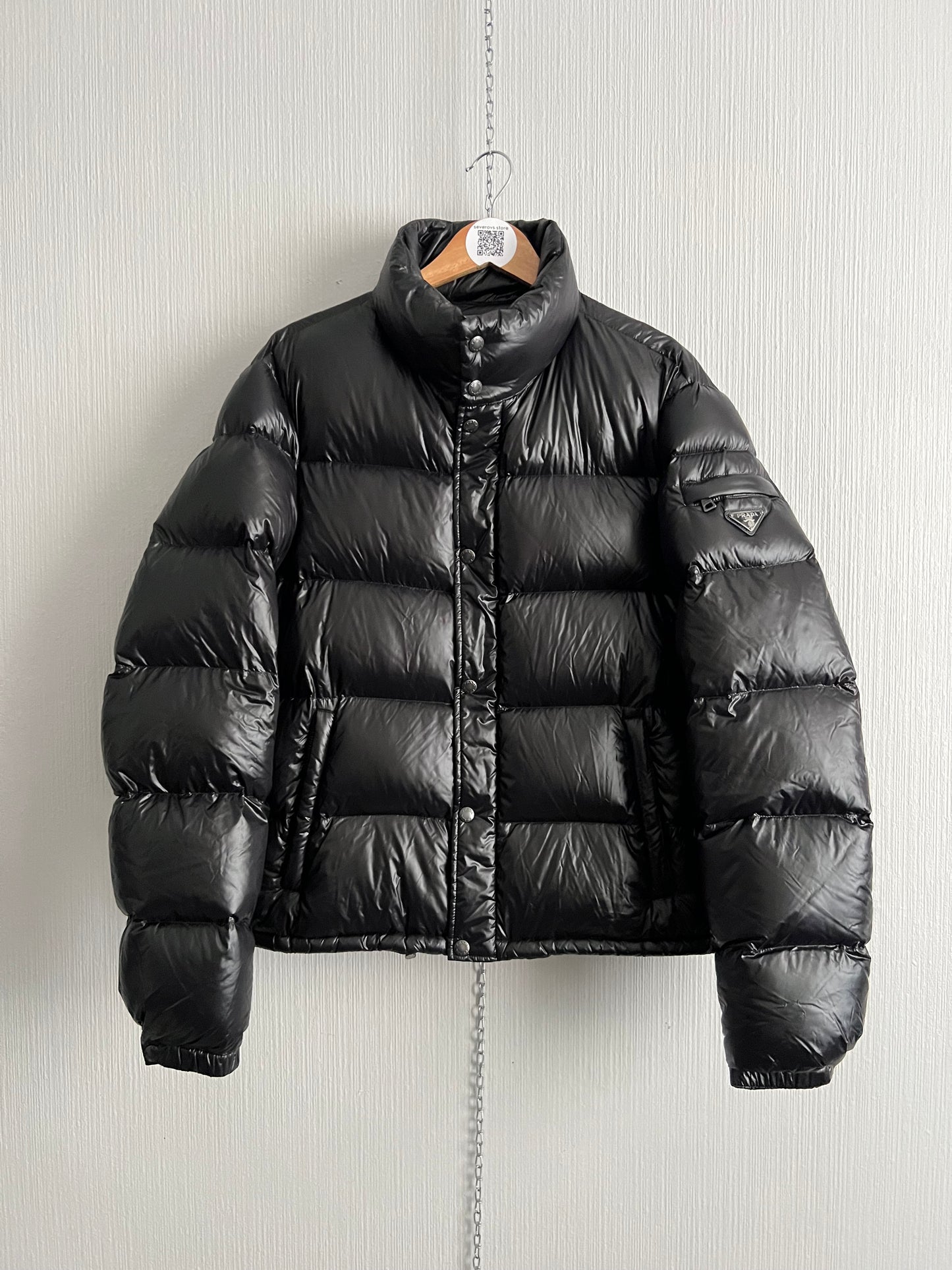 Prada Milano Black Nylon Down Puffer Jacket