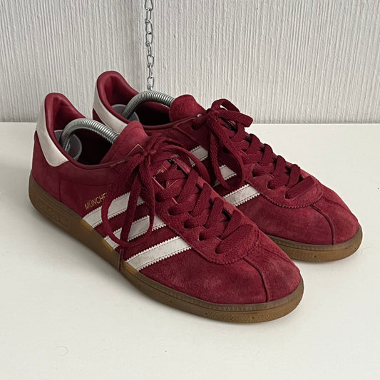Adidas Munchen Burgundy Suede Mens Shoes