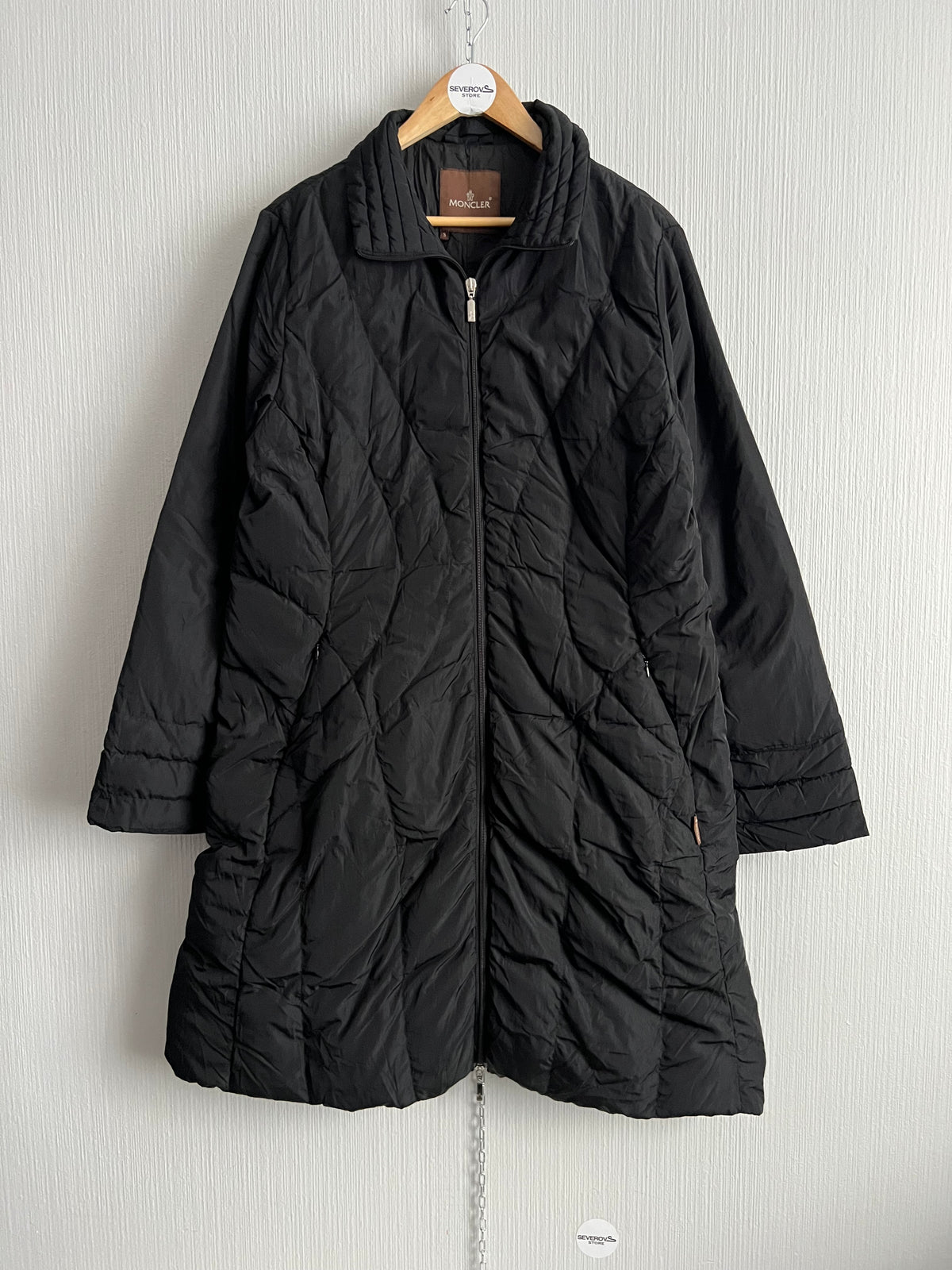 Moncler Vintage Black Down Long Jacket