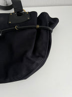 Gucci by Tom Ford Black Canvas Tote with Leather Trim