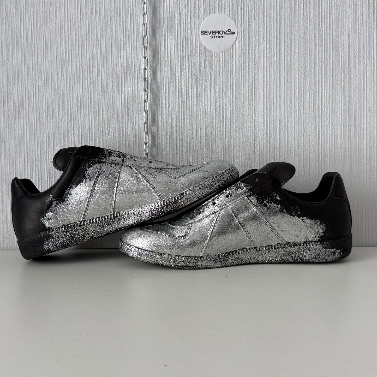 Maison Margiela Silver Dipped Gats Replica Sneakers