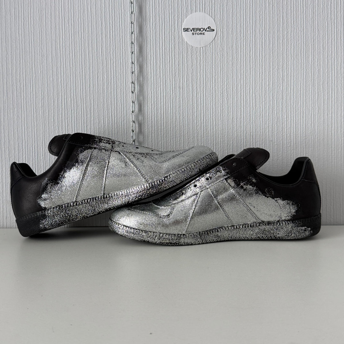 Maison Margiela Silver Dipped Gats Replica Sneakers