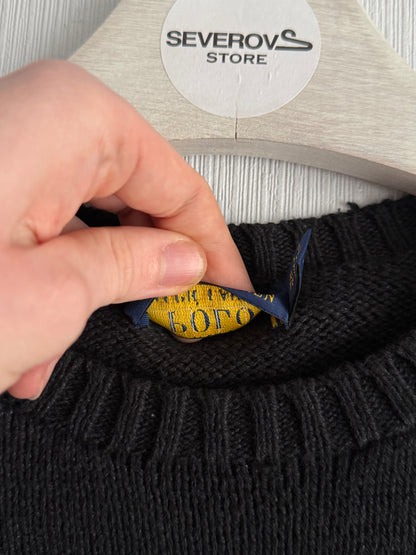 Polo Ralph Lauren Cocoa Bear Sweater Black Knit